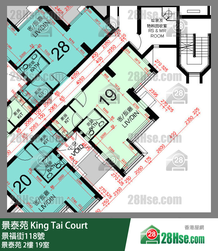 景泰苑 景泰苑2樓 19室 平面圖