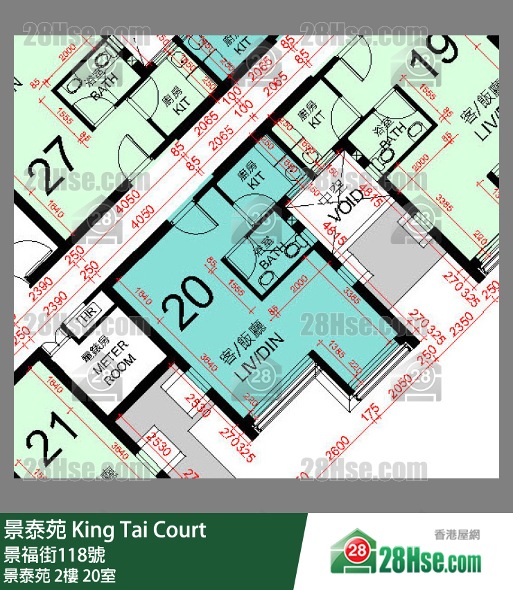 景泰苑 景泰苑 2樓 20室 平面圖
