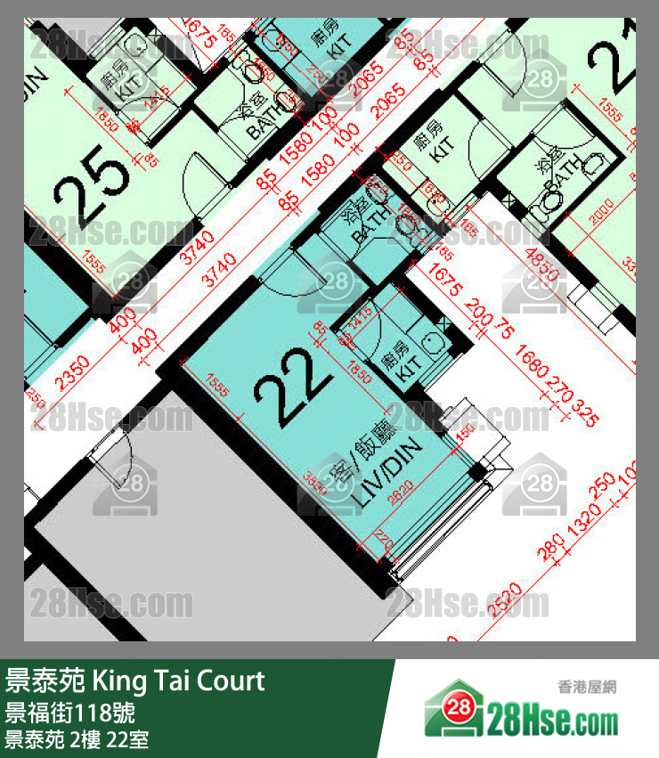 景泰苑 景泰苑 2樓 22室 平面圖