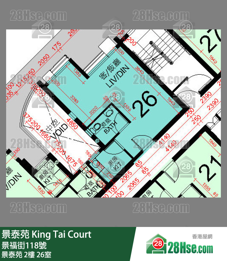 景泰苑 景泰苑2樓 26室 平面圖