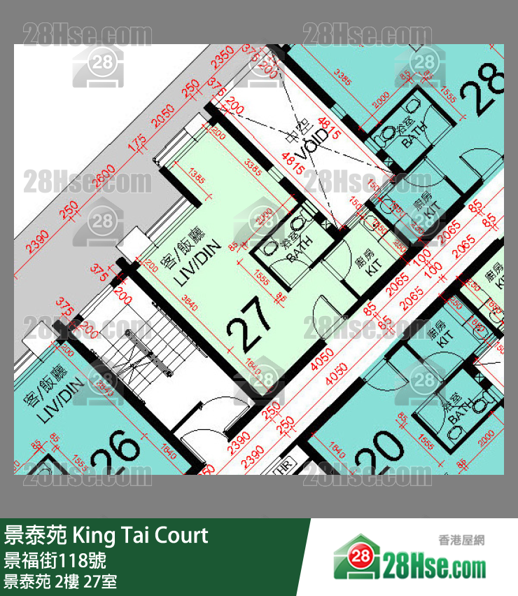 景泰苑 景泰苑2樓 27室 平面圖