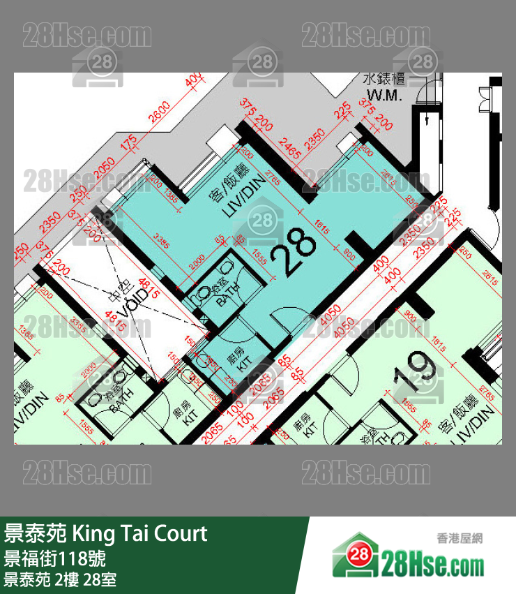 景泰苑 景泰苑2樓 28室 平面圖