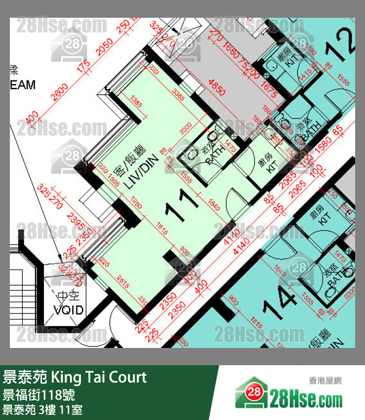 景泰苑 景泰苑3樓 11室 平面圖