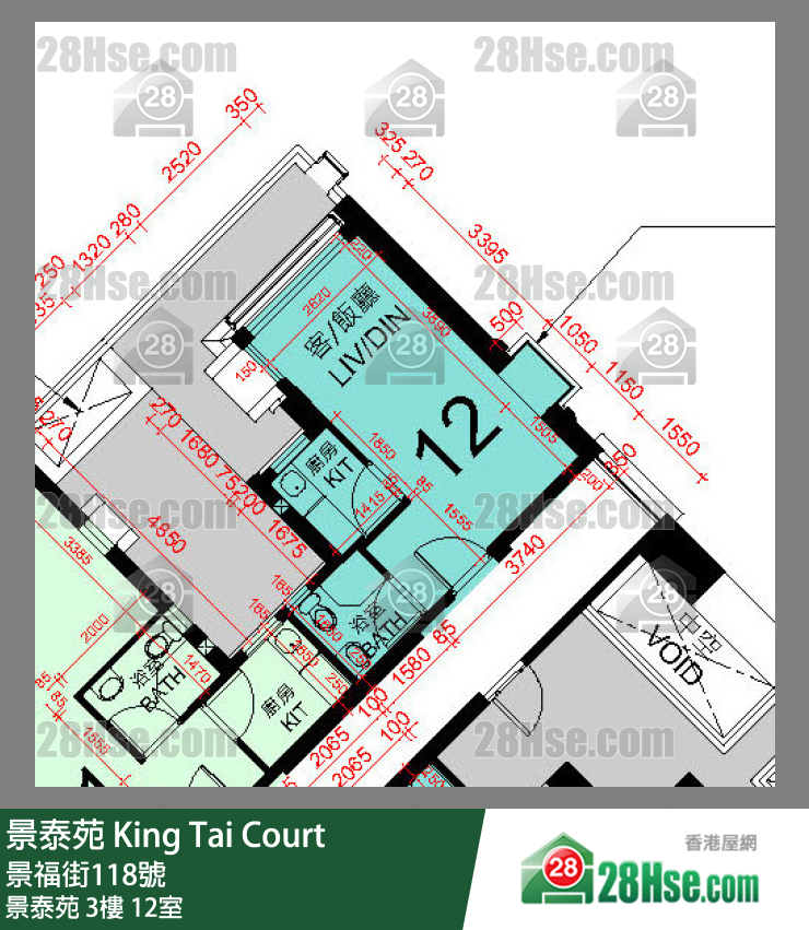 景泰苑 景泰苑3樓 12室 平面圖