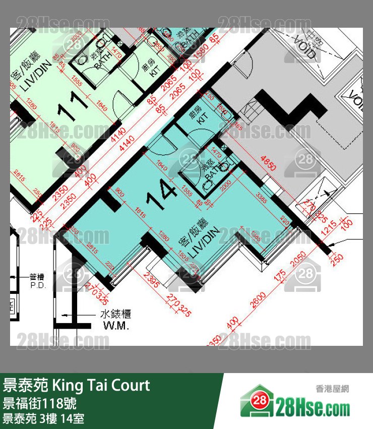 景泰苑 景泰苑3樓 14室 平面圖
