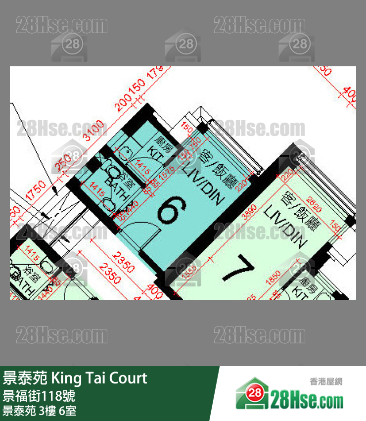 景泰苑 景泰苑3樓 6室 平面圖