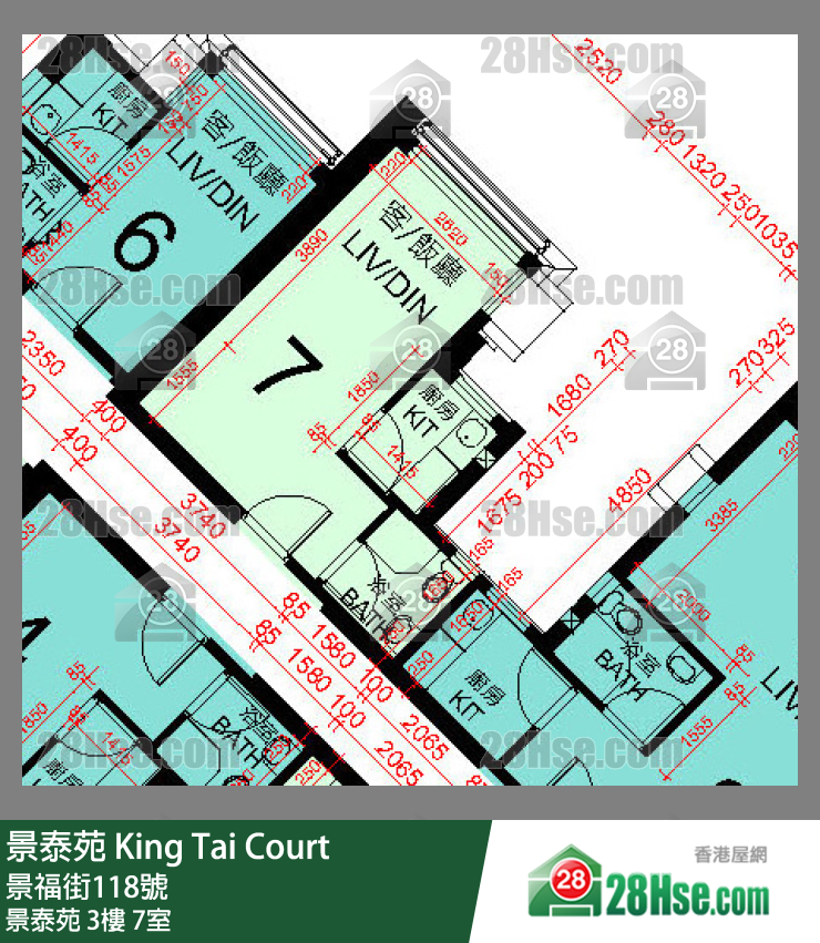景泰苑 景泰苑3樓 7室 平面圖
