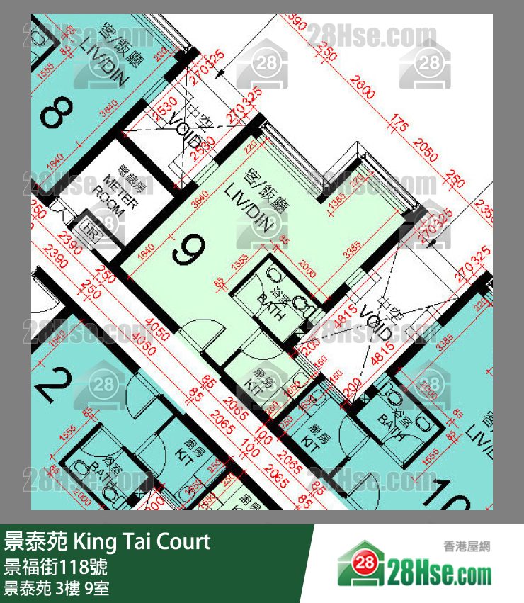 景泰苑 景泰苑3楼 9室 平面图