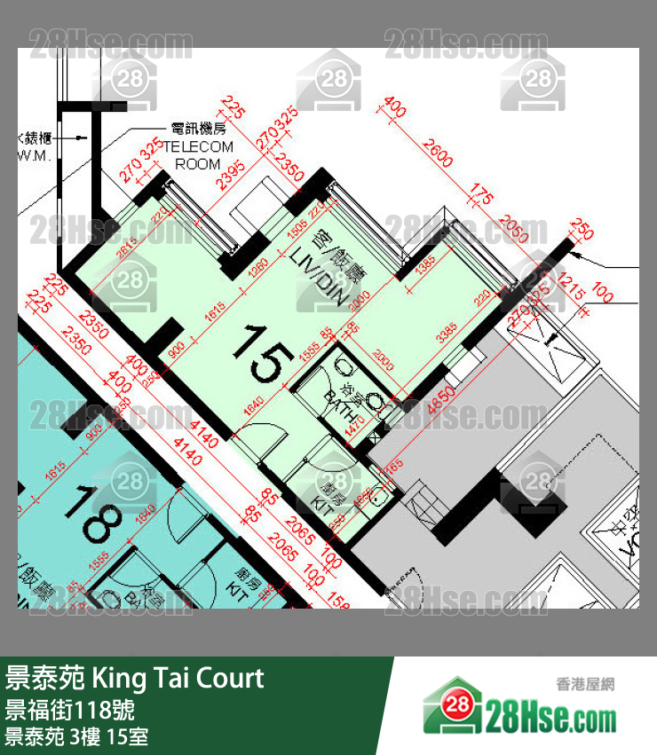 景泰苑 景泰苑3樓 15室 平面圖