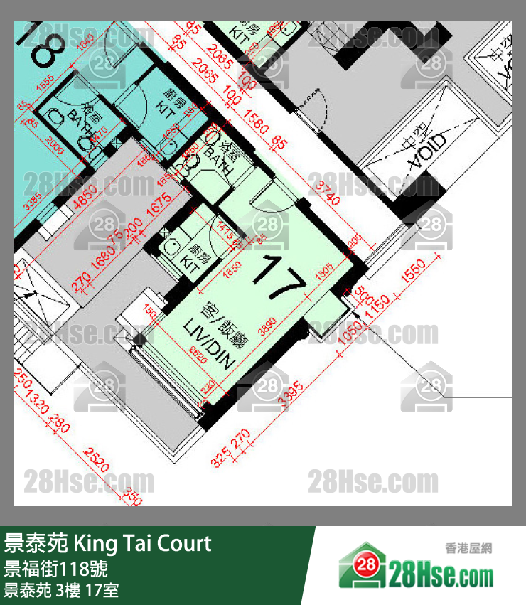 景泰苑 景泰苑3樓 17室 平面圖