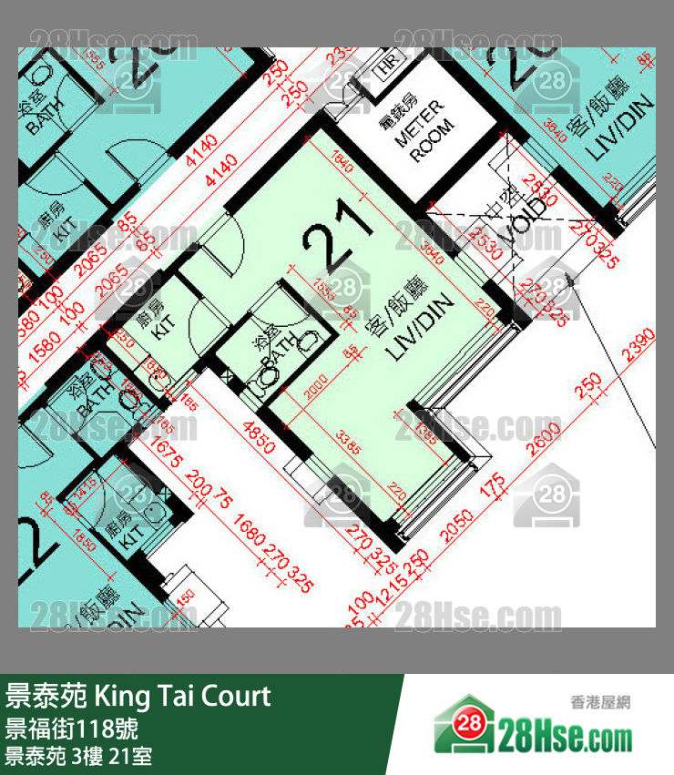 景泰苑 景泰苑3樓 21室 平面圖