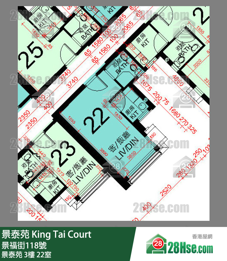 景泰苑 景泰苑3樓 22室 平面圖