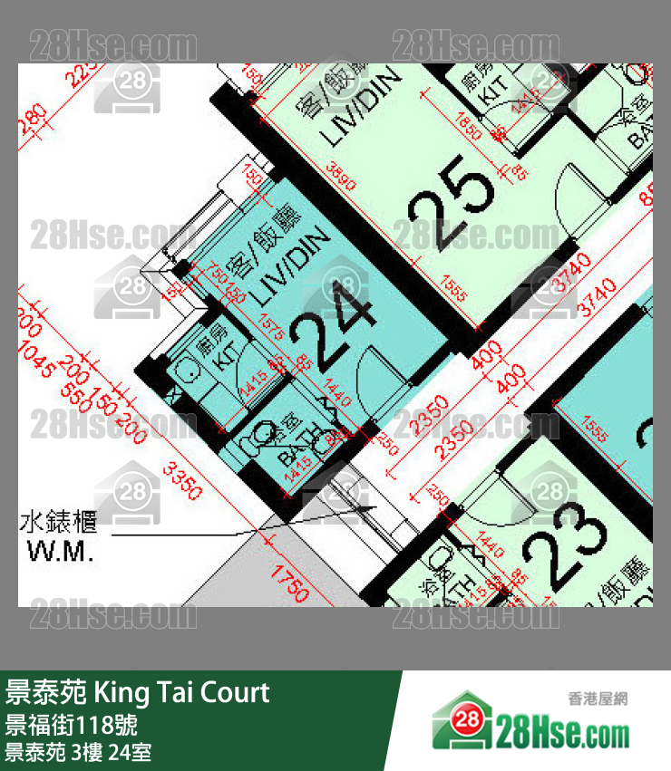 景泰苑 景泰苑3樓 24室 平面圖