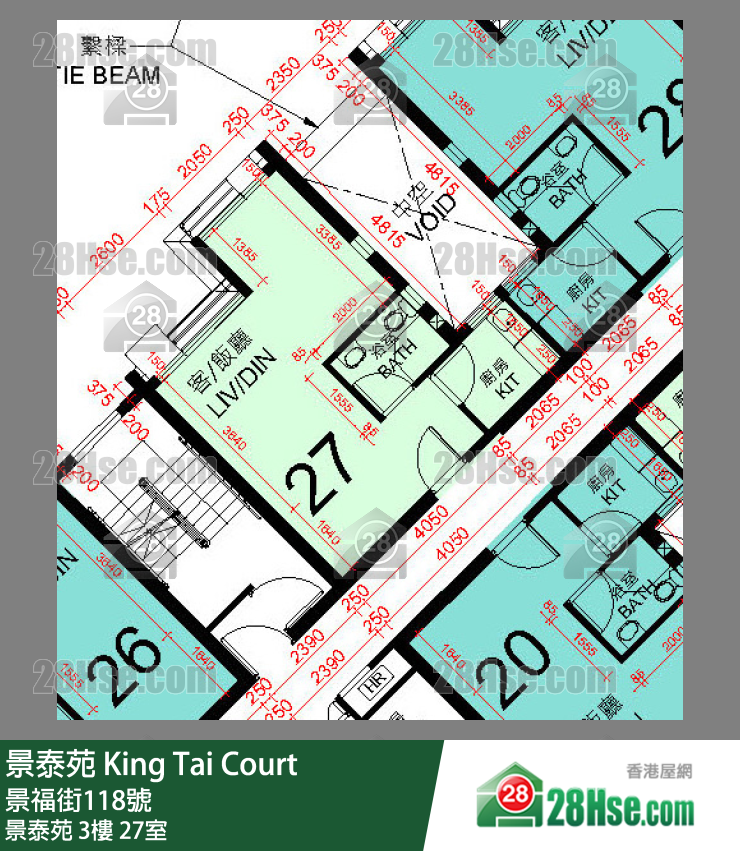 景泰苑 景泰苑3樓 27室 平面圖