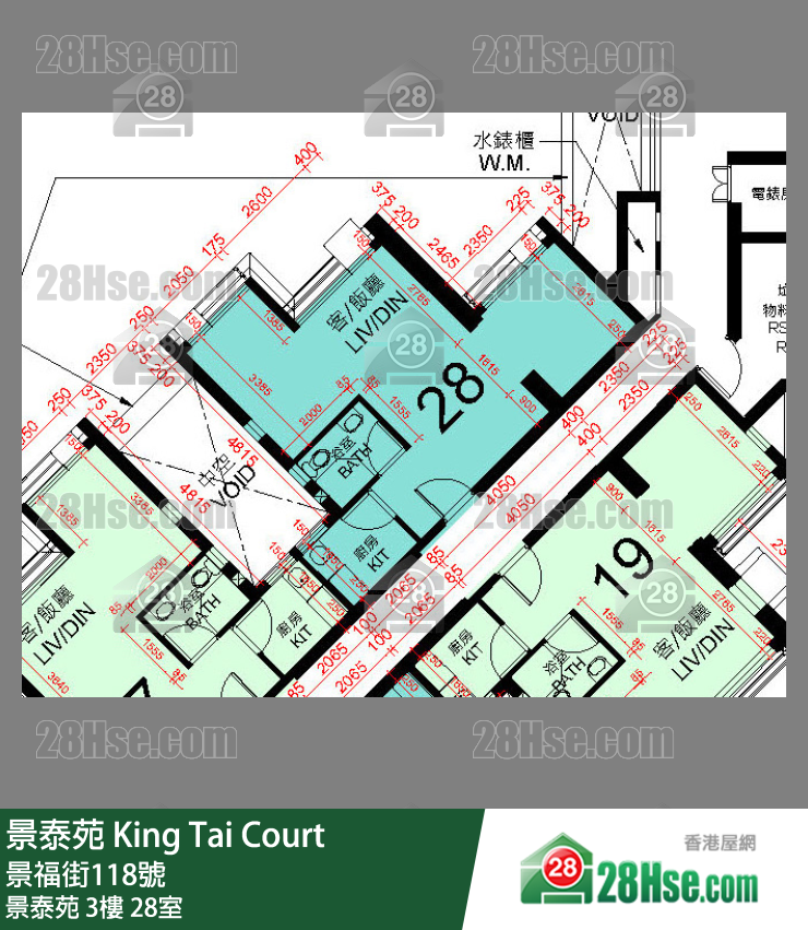景泰苑 景泰苑3樓 28室 平面圖