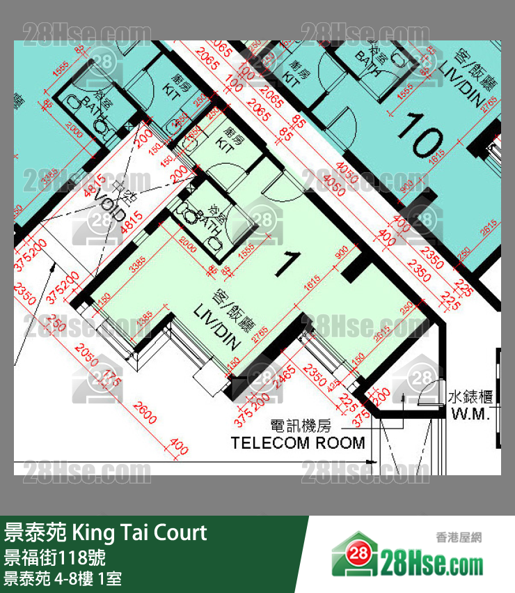 景泰苑 景泰苑6樓 1室 平面圖