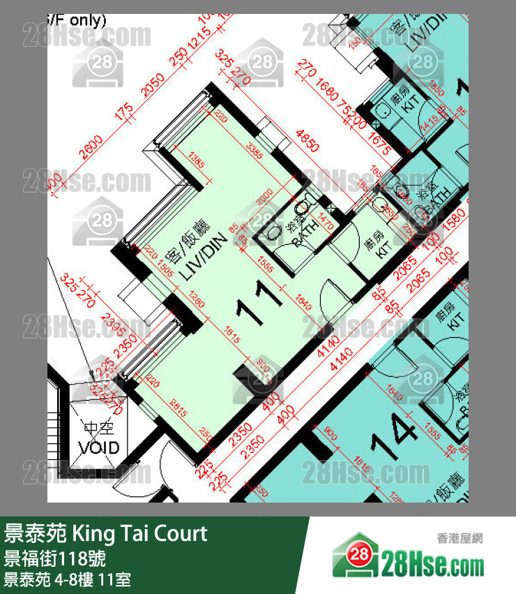景泰苑 景泰苑6樓 11室 平面圖