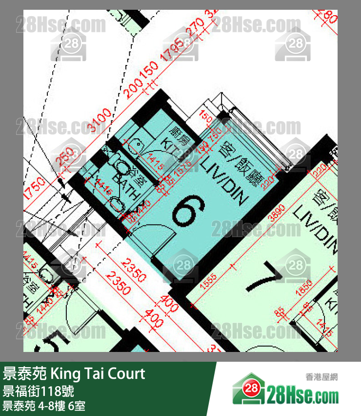 景泰苑 景泰苑4樓 6室 平面圖
