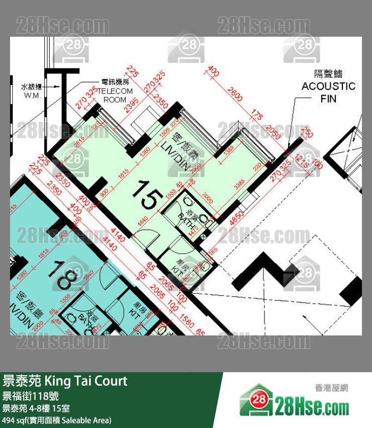 景泰苑 景泰苑5樓 15室 平面圖