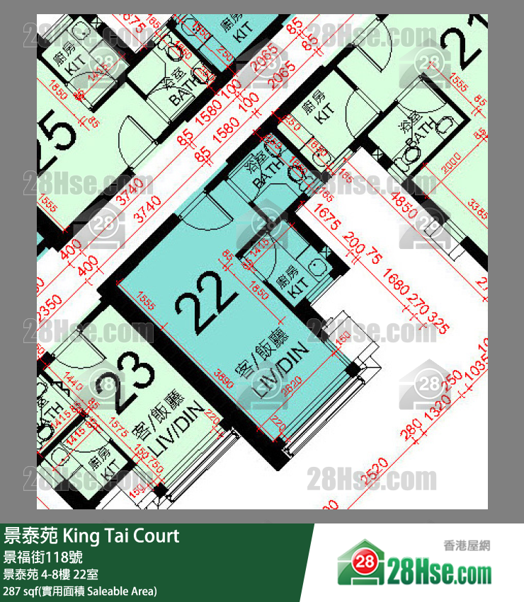 景泰苑 景泰苑5樓 22室 平面圖