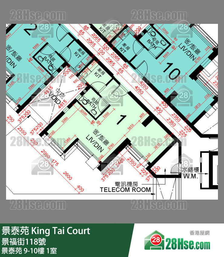 景泰苑 景泰苑10樓 1室 平面圖