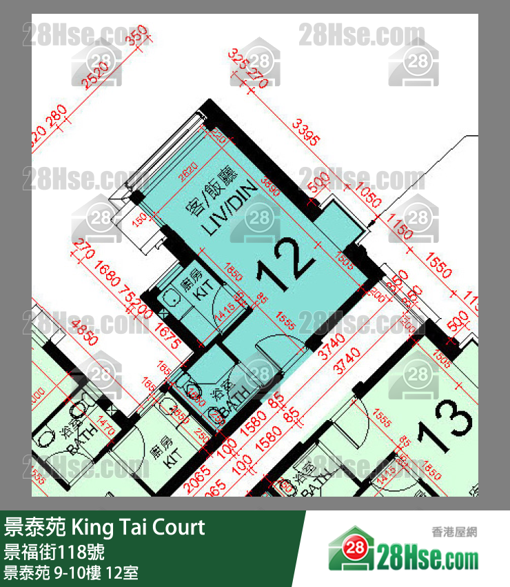景泰苑 景泰苑9樓 12室 平面圖