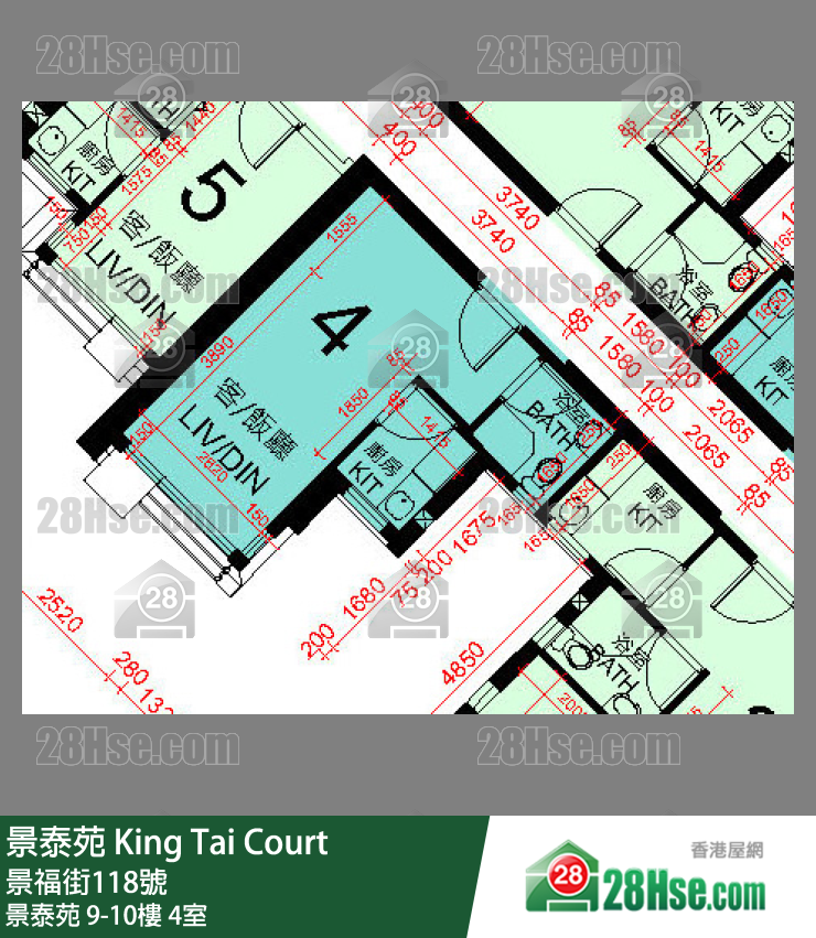 景泰苑 景泰苑10樓 4室 平面圖