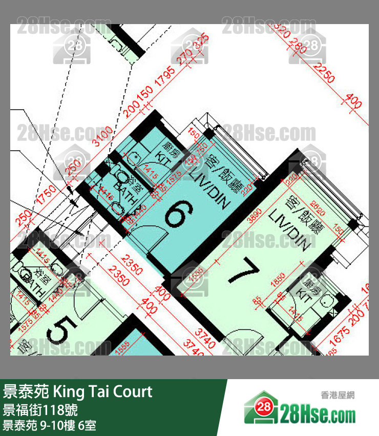 景泰苑 景泰苑10樓 6室 平面圖