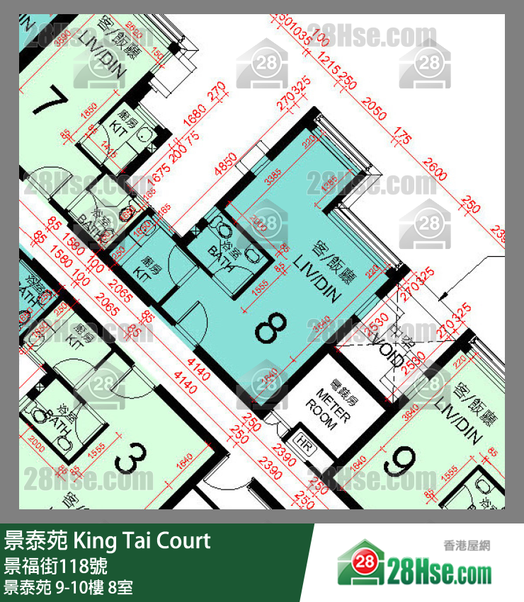 景泰苑 景泰苑9樓 8室 平面圖