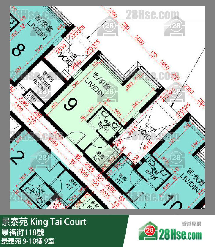 景泰苑 景泰苑10樓 9室 平面圖