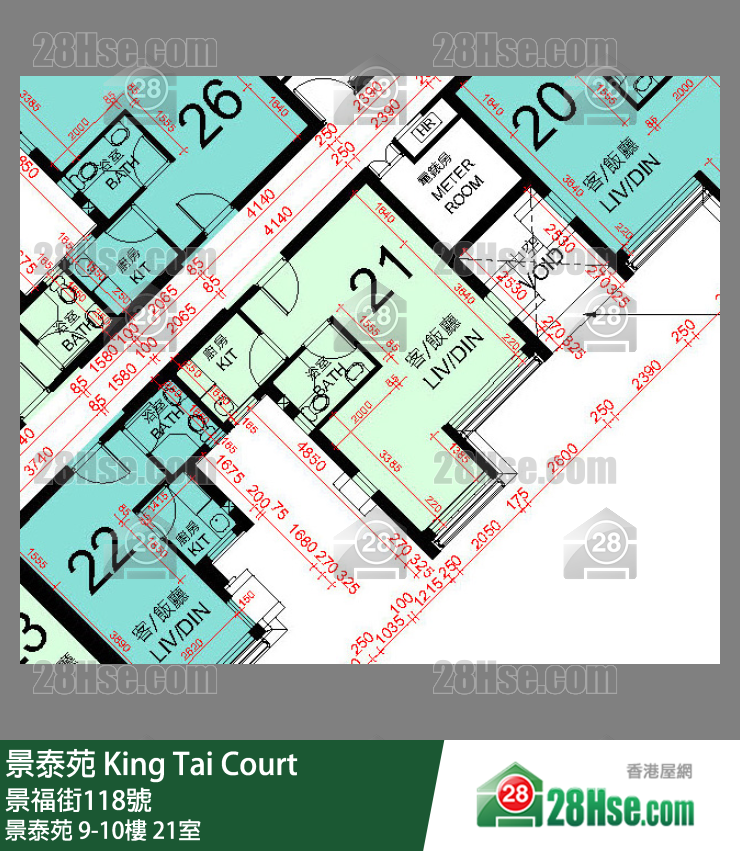 景泰苑 景泰苑10樓 21室 平面圖