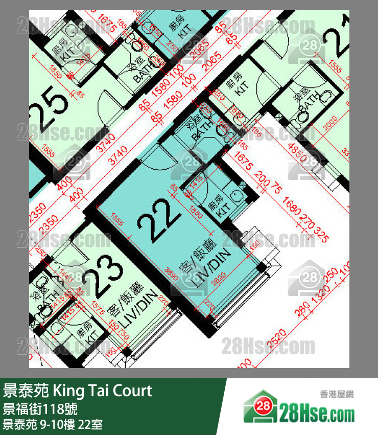 景泰苑 景泰苑10樓 22室 平面圖