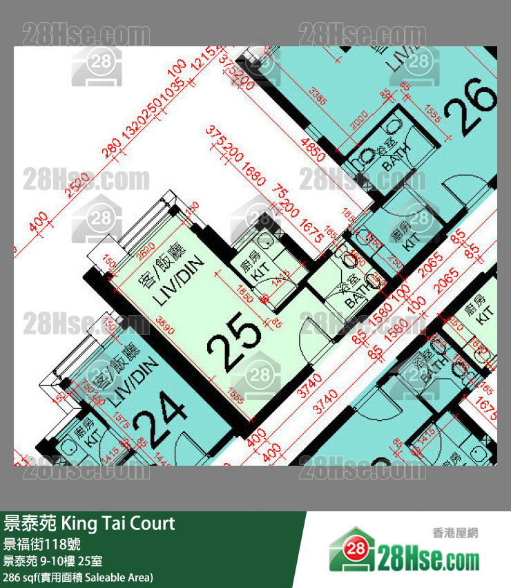 景泰苑 景泰苑 9樓 25室 平面圖