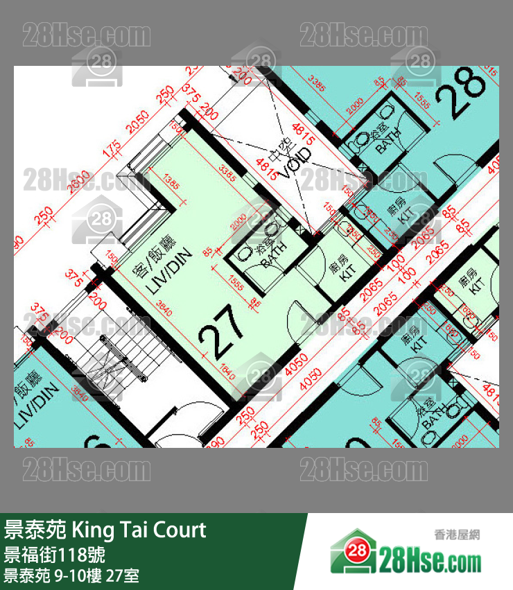 景泰苑 景泰苑10樓 27室 平面圖