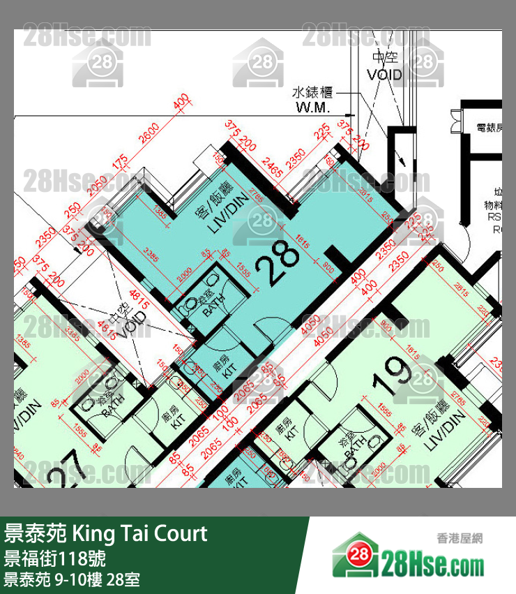 景泰苑 景泰苑10樓 28室 平面圖