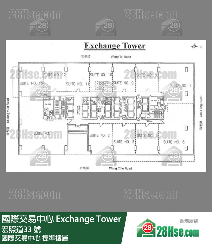 國際交易中心 標準樓層 平面圖