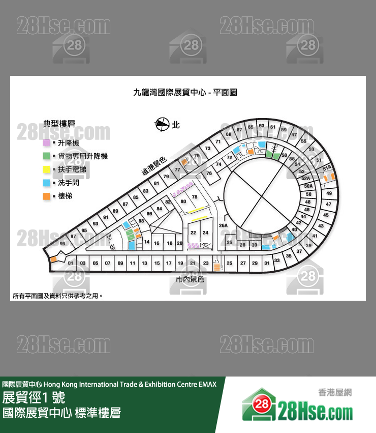 國際展貿中心 標準樓層 平面圖