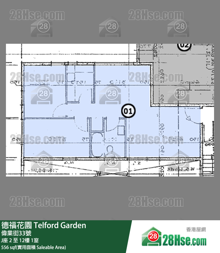 德福花園 J座 7樓 1室 平面圖