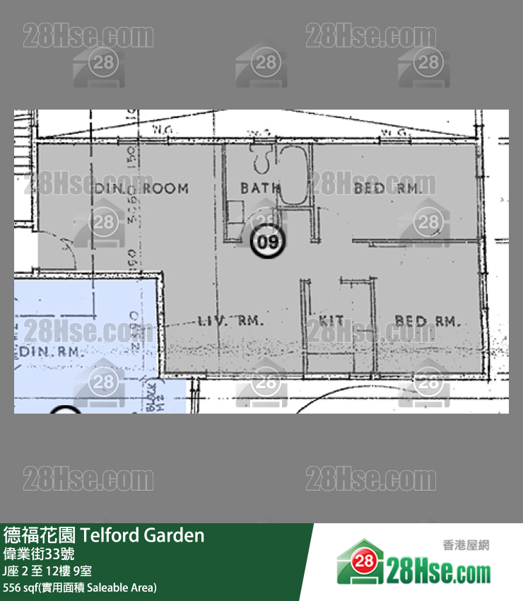 德福花園 J座2樓 9室 平面圖