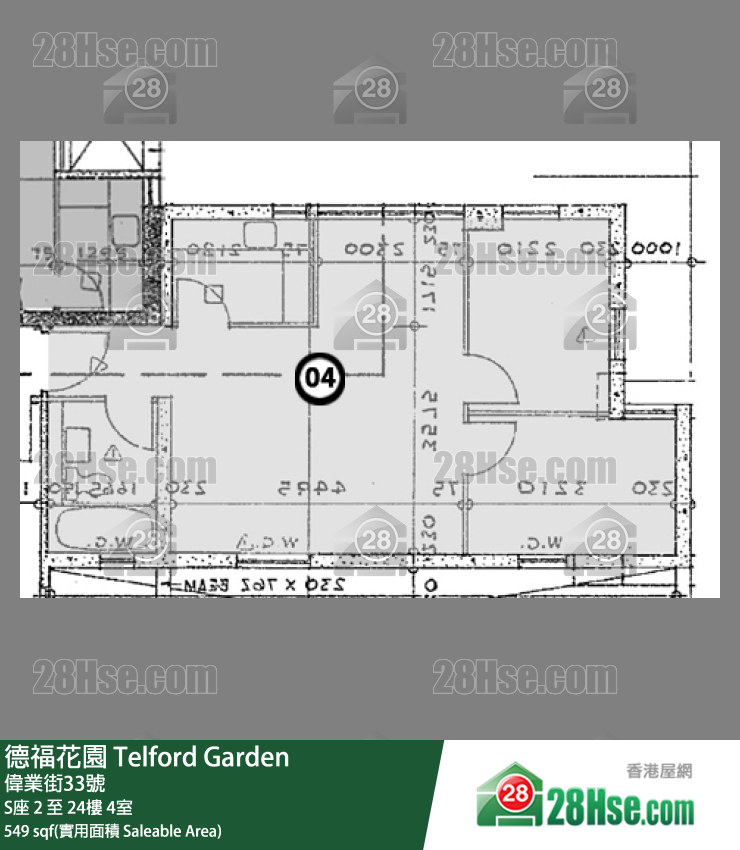 德福花園 S座10樓 4室 平面圖