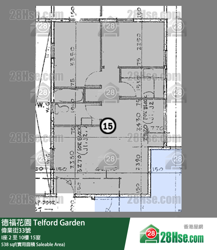 德福花園 I座4樓 15室 平面圖