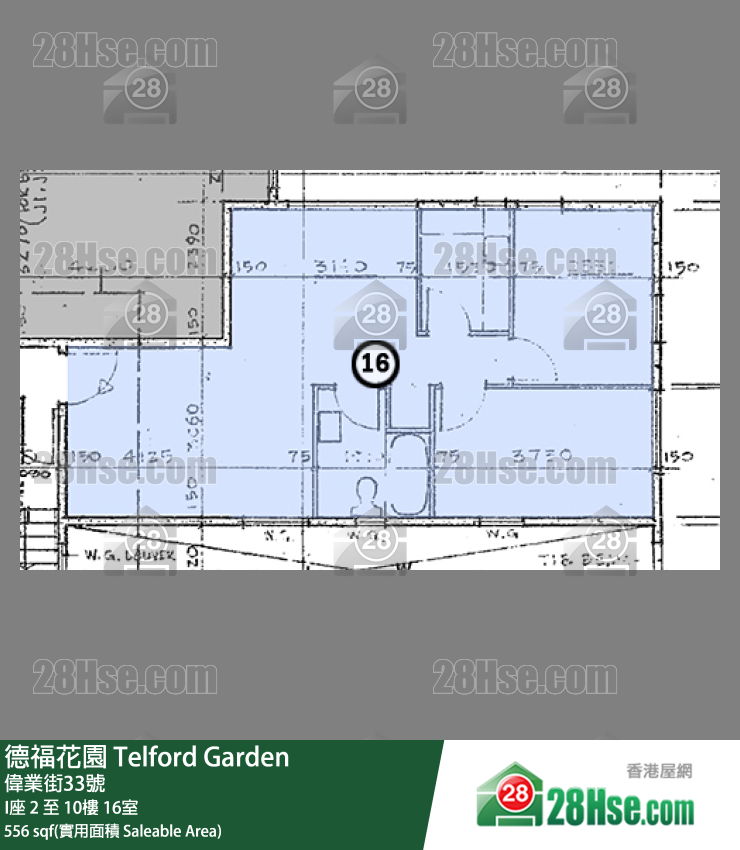 德福花園 I座8樓 16室 平面圖