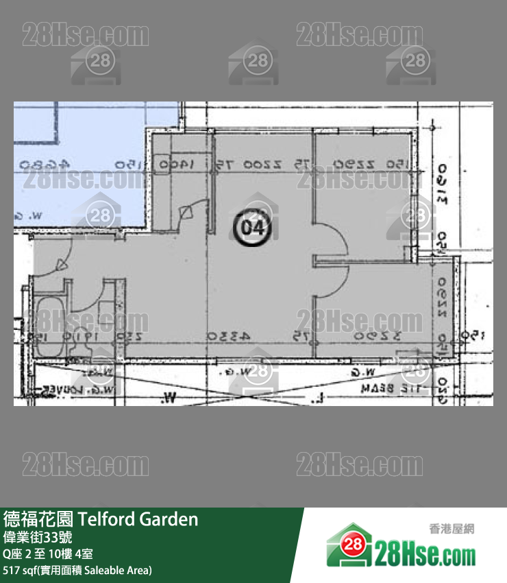 德福花園 Q座6樓 4室 平面圖