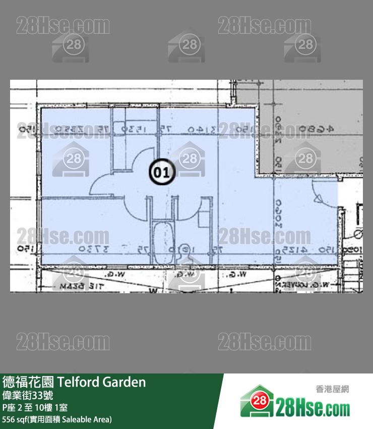 德福花園 P座5樓 1室 平面圖