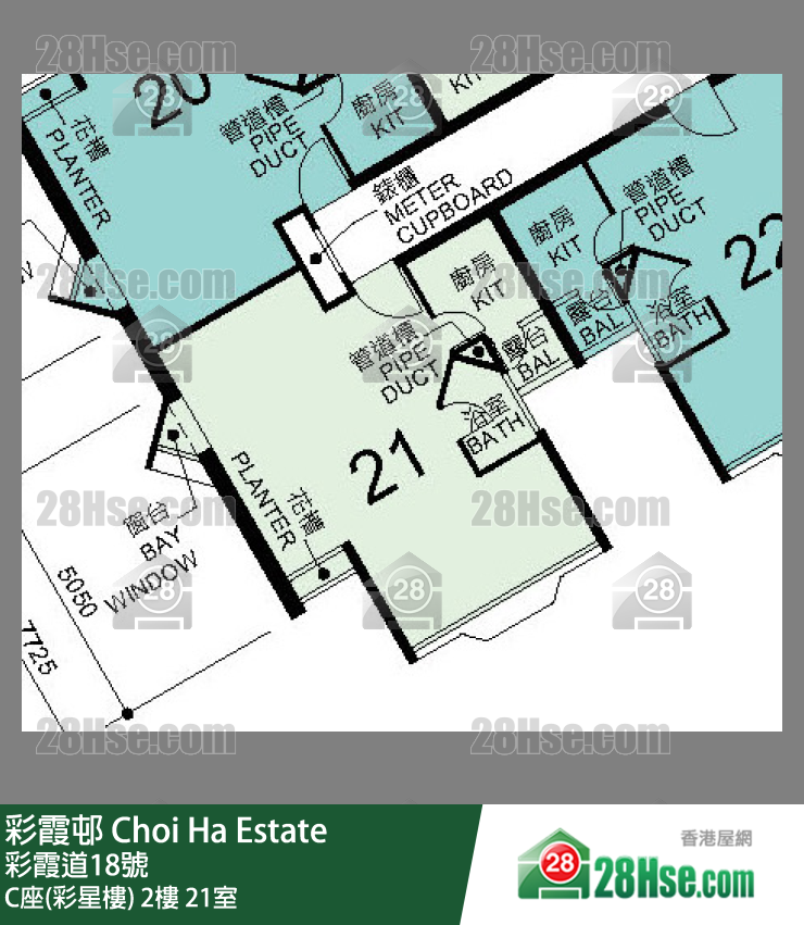 彩霞邨 C座(彩星樓)2樓 21室 平面圖