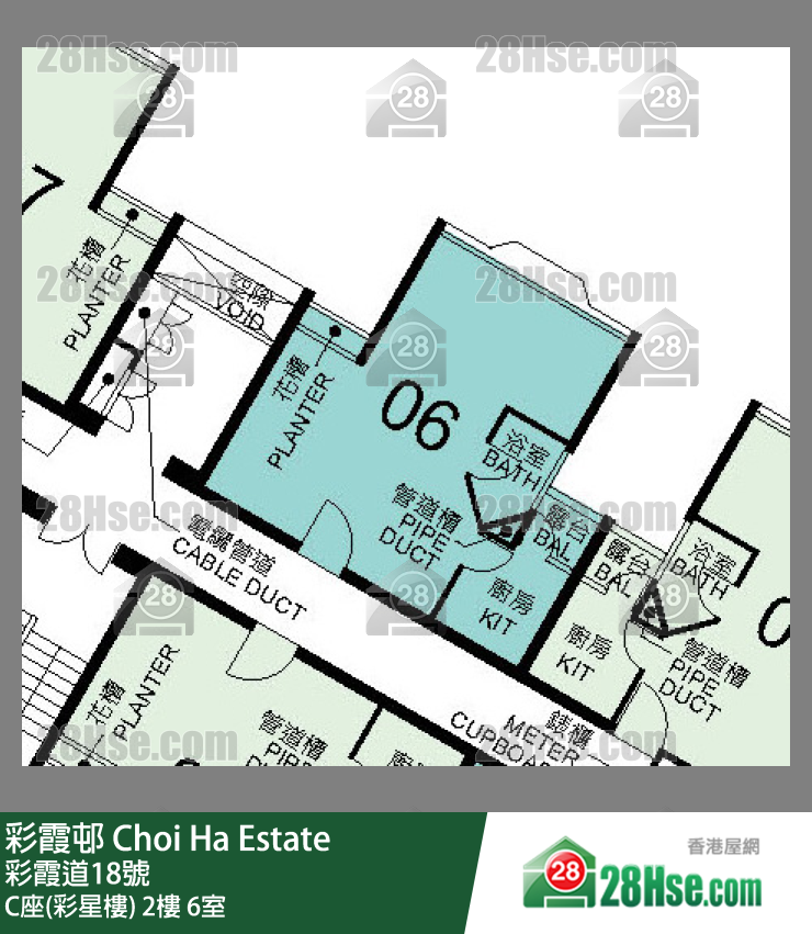 彩霞邨 C座(彩星樓) 2樓 6室 平面圖