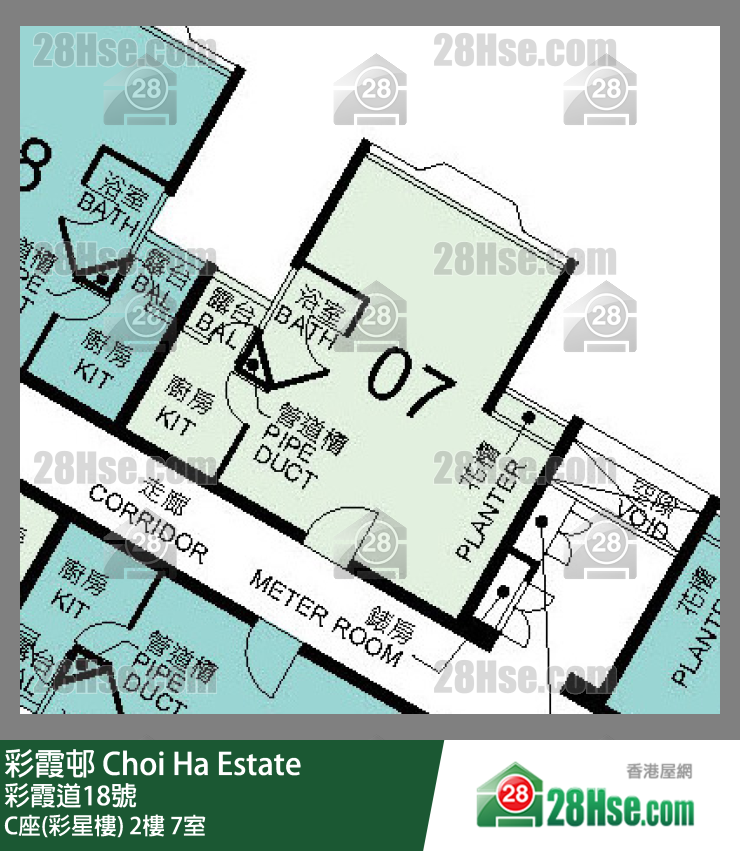 彩霞邨 C座(彩星樓)2樓 7室 平面圖