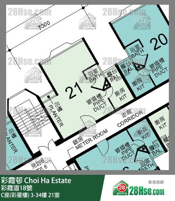 彩霞邨 C座(彩星樓)21樓 21室 平面圖