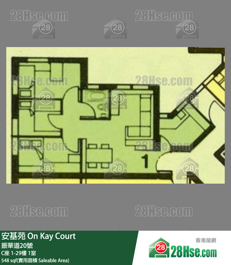 安基苑 C座 4樓 1室 平面圖