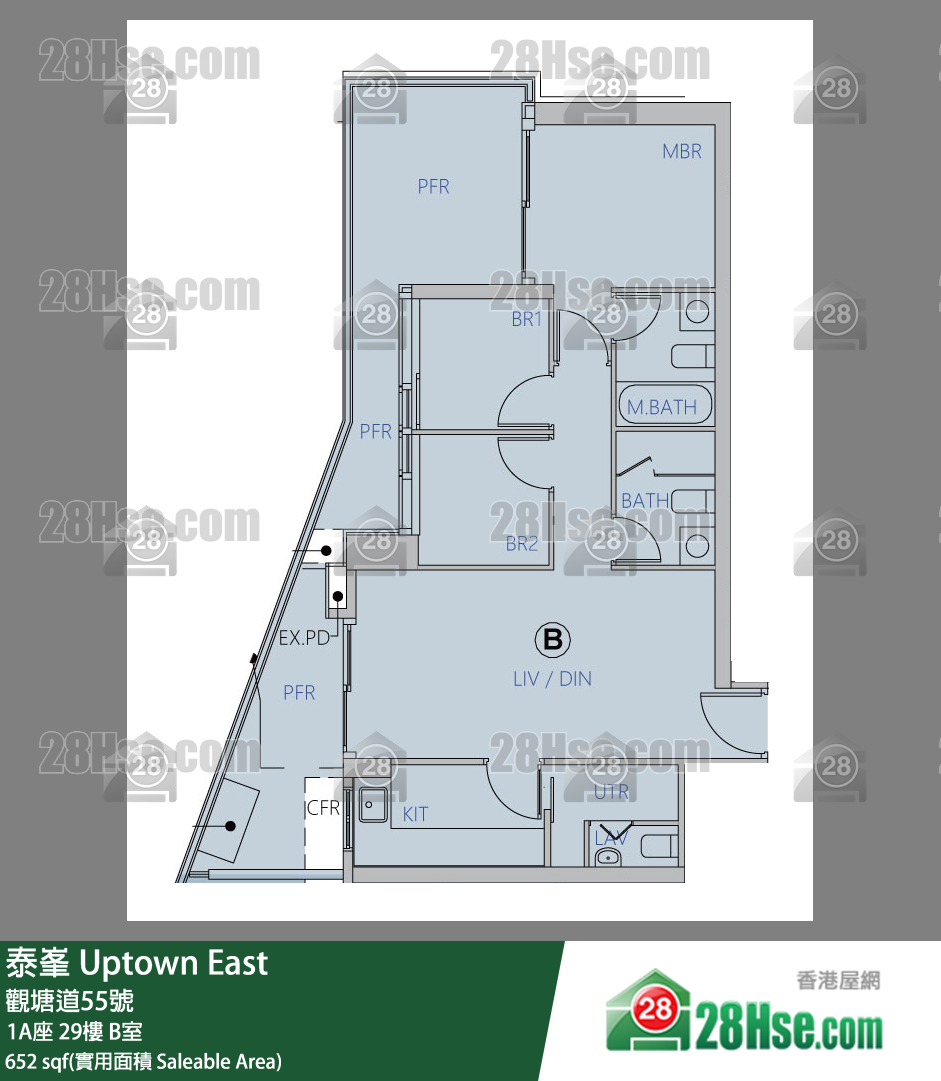 泰峯 1A座 29樓 B室 平面圖